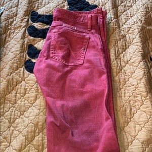 Red rodeo queen Wranglers